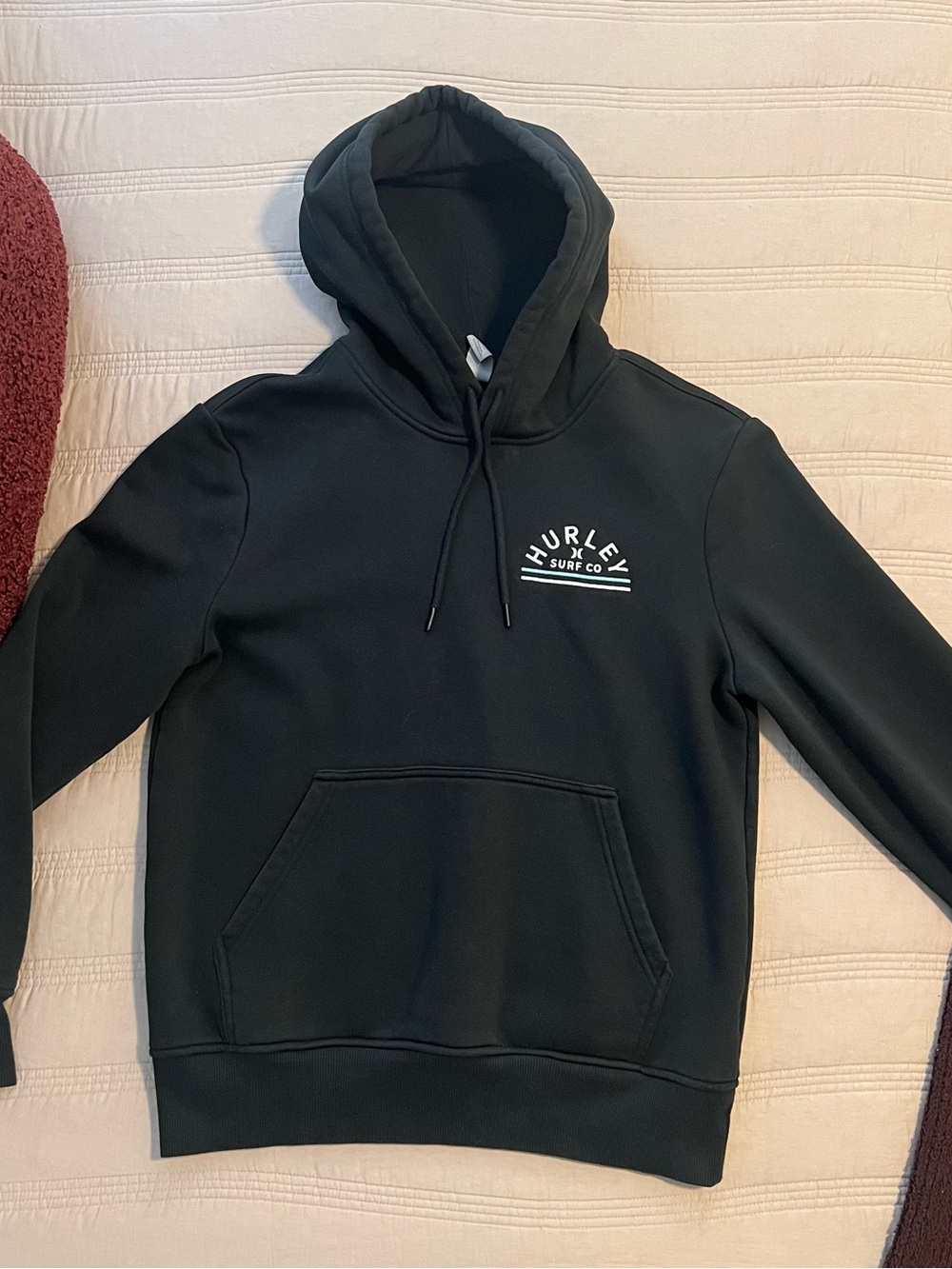Hurley Black Hooded Pullover Surf Logo Beach Skater Casual Street Womens S